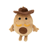 Porte-clés personnalisé en peluche en forme de pomme de terre, pendentif, jouet en peluche doux, cadeau pour sac à dos, cadeau de fête, fabricant OEM, certifié sécurité
