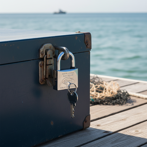 Euromarine PL12050 CORBIN lucchetto di sicurezza con chiave in ottone cilindro in ferro solido - Product Image 3