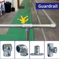 Raccord en T à serrage rapide pour tube carré en fonte malléable galvanisée de 1,5 pouce haute pression pour garde-corps de serre