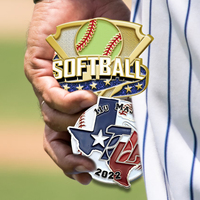 Épingles à revers en métal plaqué or personnalisées pour les clubs sportifs, pour les casquettes de baseball/softball - Épingles de collection en émail sportif