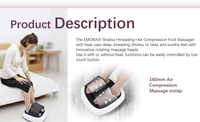 Masseur de pieds ABS de haute qualité à compression d'air électrique vibrante, chauffant, avec acupuncture, pétrissage et roulement pour la circulation sanguine
