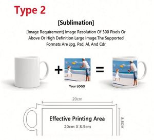 Mug en céramique personnalisé de 11 oz, mug à café en céramique pour sublimation de Noël avec logo imprimé pour cadeau promotionnel - Product Image 3