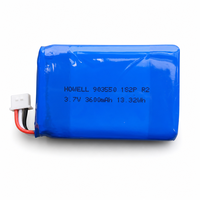 Baterai Lithium Polymer HWE 3.7V 3600mAh dengan UN38.3 IEC62133 untuk Perangkat Pelacak GPS