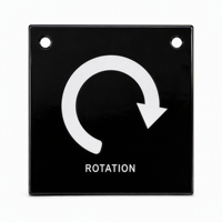 Panneau de signalisation directionnel en PVC, flèche CW CCW, symbole pour moteur électrique, pompe, ventilateur, machines