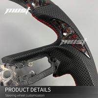 Untuk Mazda 3 CX-30 MX-30 CX-50 2019-2026 Setir Mobil Serat Karbon Forged Merah Kustom, Upgrade Interior Sport