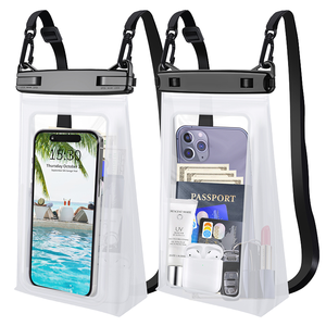 Customized Logo Universal Multi-Brand Compatible PVC IPX8 Waterproof Large Capacity <b>Phone</b> Case Travel Swimming Pouch - Product Image 1