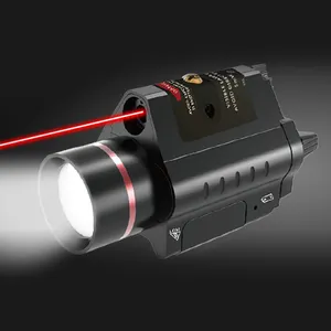 Schnell verschluss 300 Lumen rot grün Laser Combo wiederauf ladbare Blitzlicht wiederauf ladbare Taschenlampe