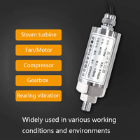 Transmitter Sensor Getaran 2-Kawat 4-20mA Monitor Terintegrasi Kecepatan Amplitudo untuk Peralatan Pompa Motor Berulir/Magnetik