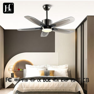 Ventilateur de plafond moderne à télécommande avec lumière LED blanche à 5 pales en ABS, vente en gros d'usine - Product Image 3