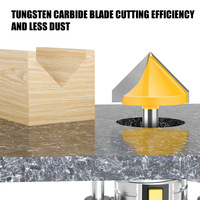 Fraise à rainurer de type V à double cannelure de 8mm 60 ° et 90 ° et 120 ° et 150 ° 3D V-Groove Router Bits Couteau à découper pour ordinateur