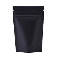 Sac zip-lock noir pur avec logo imprimé personnalisé abat-jour intimité emballage à fermeture éclair refermable pochette debout zippée aluminisée opaque