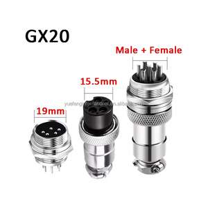 Fabrika toptan CE RoHS GX20 dairesel havacılık hızlı tel Panel konektörü 10 Pin GX20 erkek kadın somun popo soket fiş adaptörü - Product Image 3