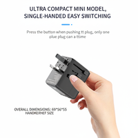 Adaptateur de voyage universel 100W et batterie externe EU/US/AU/UK pour iPhone MacBook Ordinateur portable Appareil photo PD3.0 QC3.0 Chargeur rapide tout-en-un