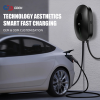 Cargador de Vehículos Eléctricos GDON Fast de 11 kW y 16 A, Tipo 2, Trifásico, Estación de Carga Inteligente para Pared con Pantalla LCD y Aplicación Móvil