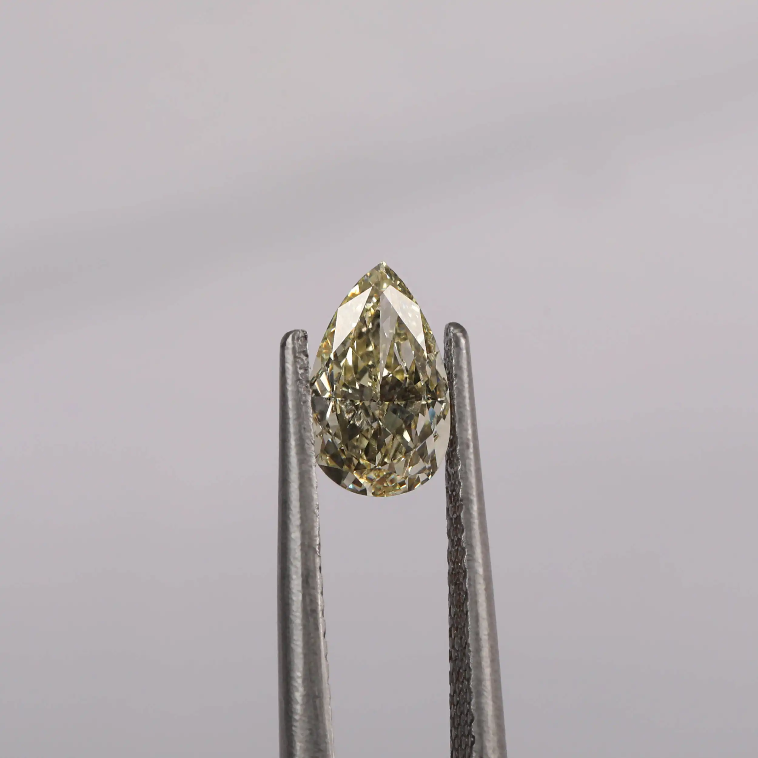 3.00 Carat PEAR Cut Lab Grown Diamond / FANCY YELLOW COLOUR FILLED LAB CREATED Diamond Loose Stone For Exquisite Jewelry Making