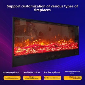 Camino Elettronico 3D <span class=keywords><strong>a</strong></span> Fiamma Reale LED da 1 Metro, Luce Atmosferica Integrata, Riscaldatore Decorativo per Mobile TV, per Interni Domestici - Product Image 3