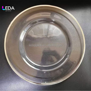 จานรองแก้วทรงกลม LEDA ขอบคริสตัลสำหรับตกแต่ง - Product Image 1