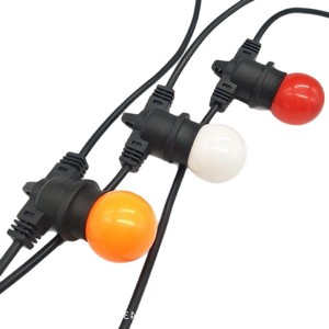 E26 E27 Outdoor Light <b>String</b> Cord IP65 Waterproof PVC Wire SJTOW C9 End Type Power Cord For <b>Garden</b> Patio Lighting - Product Image 5