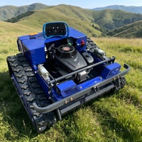 Tondeuse à gazon télécommandée à chenilles Zero Turn 550 mm, robot tondeuse intelligent RC avec moteur à essence de qualité industrielle