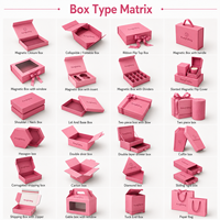Boîtes d'expédition en carton ondulé rose au design attrayant et personnalisé, boîte de livraison par abonnement mensuel