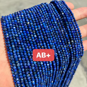 2mm 3mm <span class=keywords><strong>4mm</strong></span> 3A 5A 7A lapislázuli piedra facetada dura cuentas sueltas cuentas redondas para DIY pulsera collar fabricación de joyas - Product Image 4