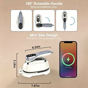 Fer à vapeur portable et pliable, réservoir 160 ml, <span class=keywords><strong>5</strong></span> niveaux de vapeur, vapeur sèche et vapeur verticale, préchauffage rapide en 30 secondes, pour voyage et maison, vente en gros - Product Image 2