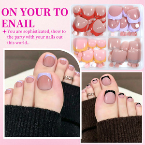 Nouvelle Arrivée : Faux Ongles d'Orteils Effet Œil de Chat, Prêts à Poser, avec Poudre Scintillante, Boîte Personnalisable, Couleurs au Choix, Pré-conçus - Product Image 4