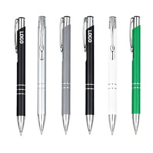 Stylo bille métallique personnalisable en gros avec logo, idéal pour la promotion de votre entreprise et les cadeaux publicitaires. - Product Image 1