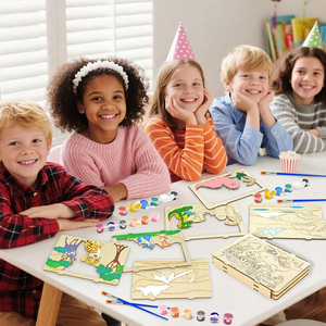 Kit Artigianale in Legno 3D Fai-da-Te di Dinosauri per Bambini, Giocattolo Educativo Ecologico da Dipingere, Puzzle Animale, Regalo - Product Image 6