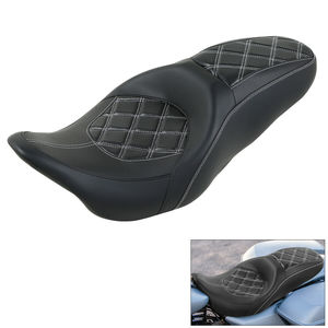 XINMATUO XF2906S03-10-BW de conductor jinete asiento para pasajeros por Harley <span class=keywords><strong>CVO</strong></span> de <span class=keywords><strong>Electra</strong></span> <span class=keywords><strong>Glide</strong></span> 09-20 - Product Image 1