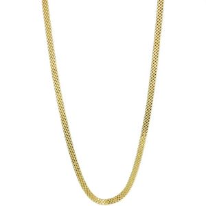 Xinfly - Juego de Collar y Pulsera de Cadena de Eslabones Planos de Oro Amarillo Puro de 3.5 mm y 18 Quilates para Mujer - Product Image 2