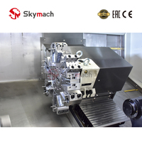 Torno CNC de Alta Precisión BR200L con Bancada Inclinada, Equipado con Sistema de Control Fanuc y Torreta Automática de 12 Estaciones