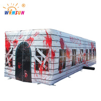 Parcours d'obstacles gonflable géant pour enfants WINSUN, jeux de maison hantée, PVC épais, CE, ignifuge, imperméable, pour fêtes d'Halloween en extérieur