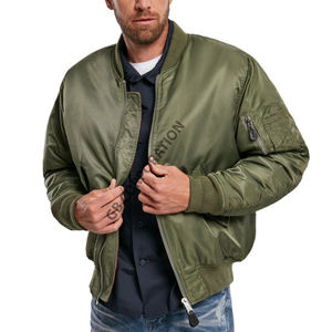 BD hommes classique Bomber veste 100% haute qualité toile hiver chaud fermeture éclair vêtements d'extérieur décontractés prix de gros approvisionnement - Product Image 5