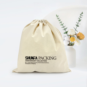 Bán buôn Linen lớn quần áo sang trọng biểu tượng tùy chỉnh bao gồm máy hút bụi PURSE bông bụi vải Dây Kéo Túi cho túi xách - Product Image 3