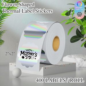 สติกเกอร์ติดกาวสีเงินขนาด2.25x1.25นิ้วแบบกำหนดเองกันน้ำสติ๊กเกอร์ติดฉลากทรงสี่เหลี่ยมเพื่อความปลอดภัยสำหรับบรรจุ - Product Image 3