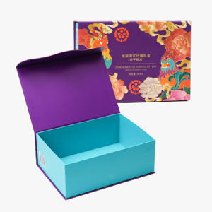 Boîtes d'emballage magnétique en papier avec logo personnalisé Boîte cadeau magnétique recyclable noire rigide avec doublure en velours - Product Image 3