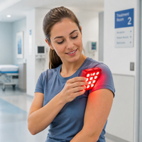 Appareil portable ultra-fin à lumière rouge 660nm 850nm infrarouge, mini panneau de luminothérapie LED rouge pour le soulagement de la douleur