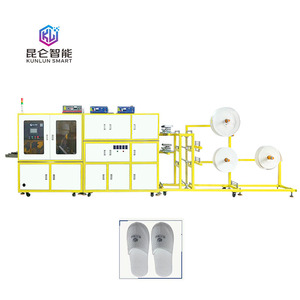 Giá cả phải chăng khách sạn không dệt bông ngọc trai dùng một lần Dép sản xuất máy tùy chỉnh logo + máy đóng gói - Product Image 1