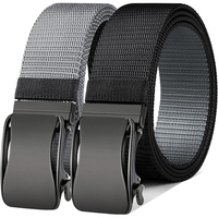 Ceinture tactique à cliquet pour homme, réversible, en nylon, décontractée, durable, pour l'entraînement, le golf, la randonnée, les pantalons et les jeans