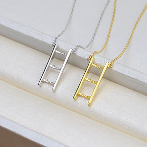 Anillo Ajustable de Plata S925 con Colgante de Cuentas Múltiples en Forma de H, Accesorio DIY para Mujer, Soporte Vacío 1372 - Colgantes y Dijes de Moda - Product Image 2