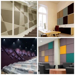 Panel de pared acústico de arte, materiales de fibra de vidrio, paneles de pared decorativos ignífugos para estudio <span class=keywords><strong>ciname</strong></span> - Product Image 5