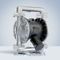 Pompa Diafragma Pneumatik Stainless Steel DN25 1 Inci, Pompa Vakum Transfer Kimia Diafragma, Pompa Dosis Lumpur/Ink Sump Diafragma