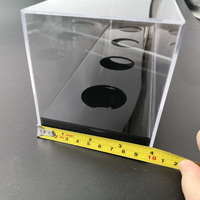 Vitrine acrylique carrée personnalisée d'usine pour balles de tennis de baseball affichage de stockage au détail en forme de cube carré Durable en gros
