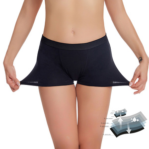 Bragas planas fisiológicas deportivas menstruales gratuitas Servilleta sanitaria a prueba de fugas de cuatro capas Bragas para el período diario para el ciclo menstrual - Product Image 3