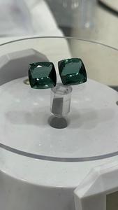 Producto a granel hecho a mano bellamente cortado Natural Indicolite turmalina cojín pares excelente acabado verde índigo piedras preciosas sueltas - Product Image 5