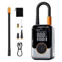 Portable Air Compressor Inflation Pump with LED Display for Electric Motorcycle and Bicycle-Black/Gray/Orange