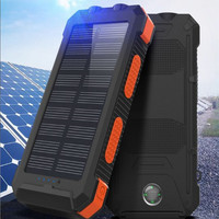Haute Capacité 26800mAh Double Phare Boussole Solaire Alimenté Mobile Chargeur Étanche Haute Capacité Banque et Centrale Électrique