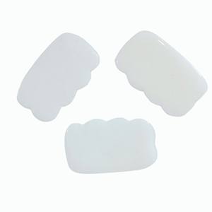 Outil de massage facial en jade blanc de production en gros d'usine, anti-âge, outil de gua sha personnalisé pour le visage - Product Image 1