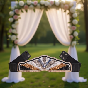 Cinturón Angelina Deparis con piedras 75x10,5cm Accesorio de boda - Product Image 3